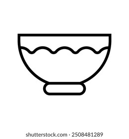 bowl icon. Outline style design isolated on white background