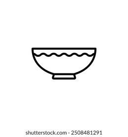 bowl icon. Outline style design isolated on white background