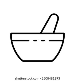 bowl icon. Outline style design isolated on white background