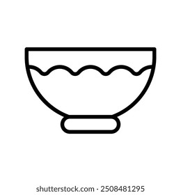 bowl icon. Outline style design isolated on white background