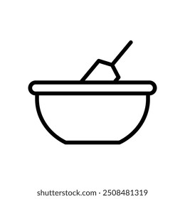 bowl icon. Outline style design isolated on white background