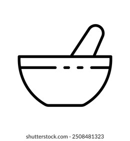 bowl icon. Outline style design isolated on white background