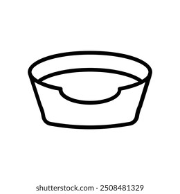 bowl icon. Outline style design isolated on white background