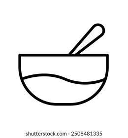 bowl icon. Outline style design isolated on white background