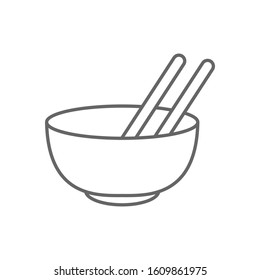 bowl icon outline style vector