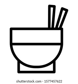 bowl icon outline vector design