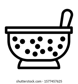 bowl icon outline vector design