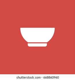bowl icon. sign design. red background