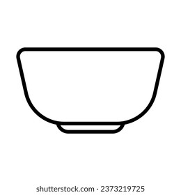 bowl icon, sign, symbol in line style