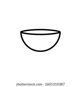 Bowl icon. Simple black Bowl icon on white background