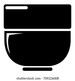 Bowl icon . Simple illustration of bowl vector icon for web design isolated on white background