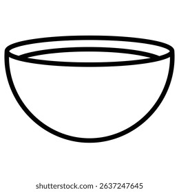 bowl icon Simple thin line stroke