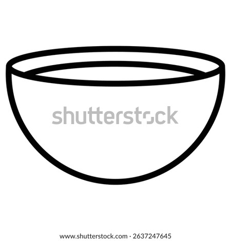 bowl icon Simple thin line stroke