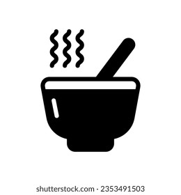 bowl icon solid style vector