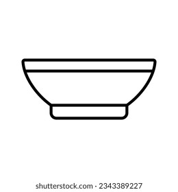 Icono de Bowl. Vajilla de sopa aislada de fondo blanco. Ilustración vectorial.