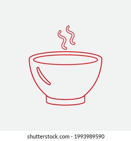 
Bowl icon symbol. Premium isolated element, soup linear icon in trendy design style
