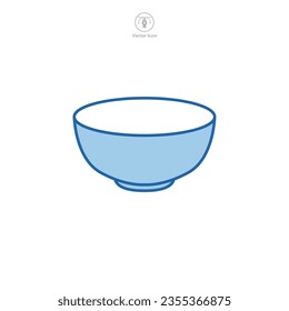 Bowl icon symbol vector illustration isolated on white background
