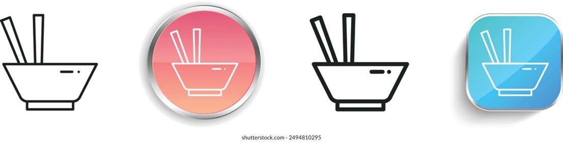 bowl icon. Thin Linear, Regular and Button Style Design Isolated On White Background