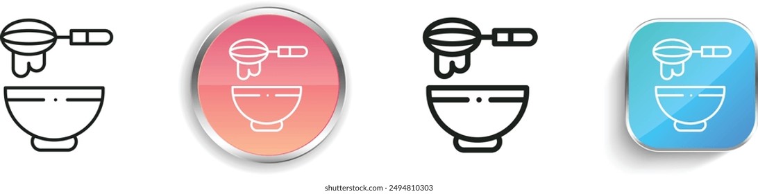 bowl icon. Thin Linear, Regular and Button Style Design Isolated On White Background