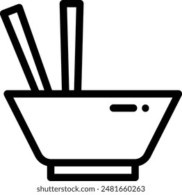 bowl icon. Thin Linear Style Design Isolated On White Background