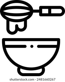 bowl icon. Thin Linear Style Design Isolated On White Background