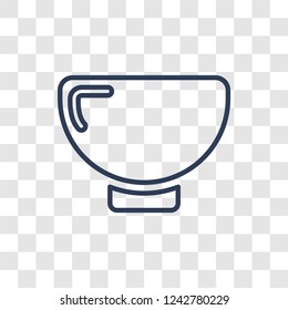 Bowl icon. Trendy linear Bowl logo concept on transparent background from kitchen collection