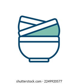 plantilla de diseño del vector del icono del intestino en fondo blanco