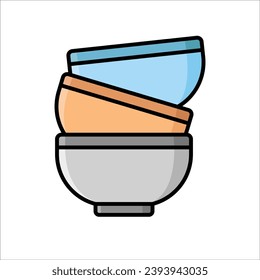 bowl icon vector design template simple and clean