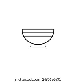 Bowl icon vector. EPS 10 editable vector