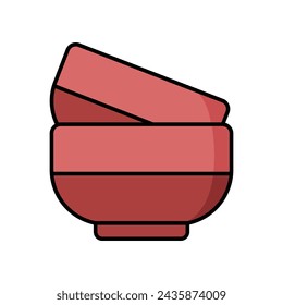 Diseño de ilustración vectorial de icono de tazón