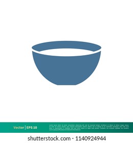Bowl Icon Vector Logo Template Illustration Design. Vector EPS 10.