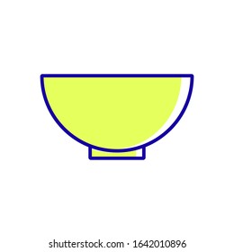 Bowl icon vector on white background