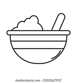 bowl icon vector on white background