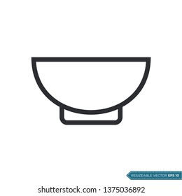 Bowl Icon Vector Template Illustration Design