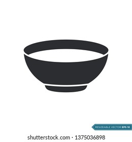 Bowl Icon Vector Template Illustration Design