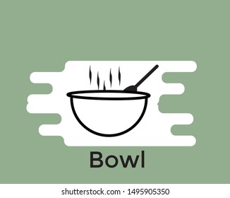 bowl
   icon and vector to work on your design image