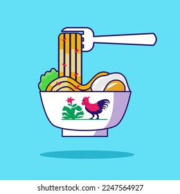 bowl of indonesian instant noodle called indomie