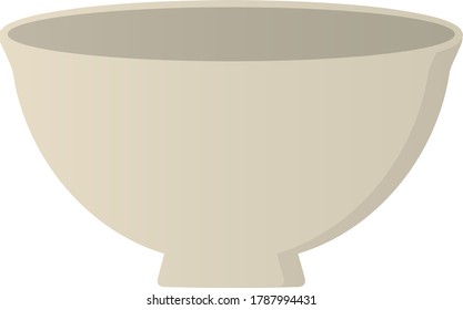Eine Schüssel einzeln auf Vektorgrafik
