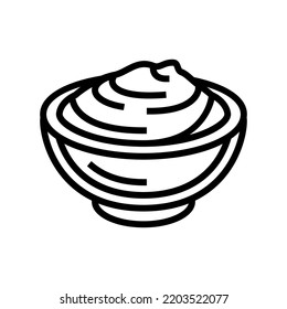 bowl ketchup sauce food line icon vector. bowl ketchup sauce food sign. isolated contour symbol black illustration svg