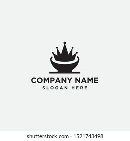 bowl king logo design - vector