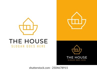 Bowl Kitchen Food House Home Restaurant Logo Design Branding Template