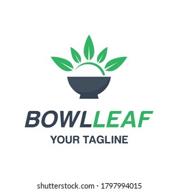 Bowl leaf logo design vector EPS 10