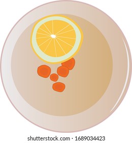 Bowl of lemon and turmeric