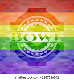 Bowl lgbt colors emblem 