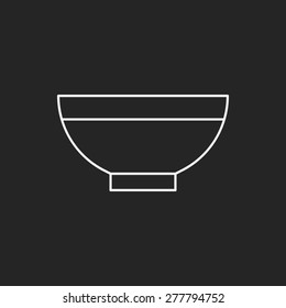 bowl line icon
