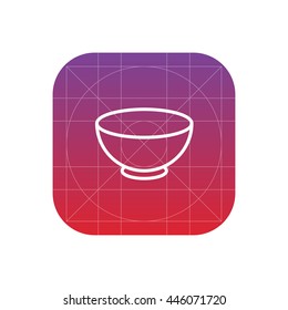 bowl line icon