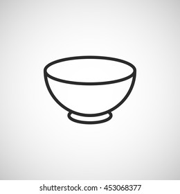 bowl line icon