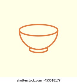 bowl line icon