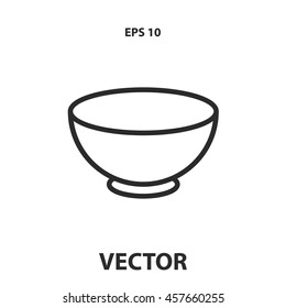 bowl line icon