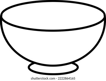 bowl line icon vector illustration on white background..eps
